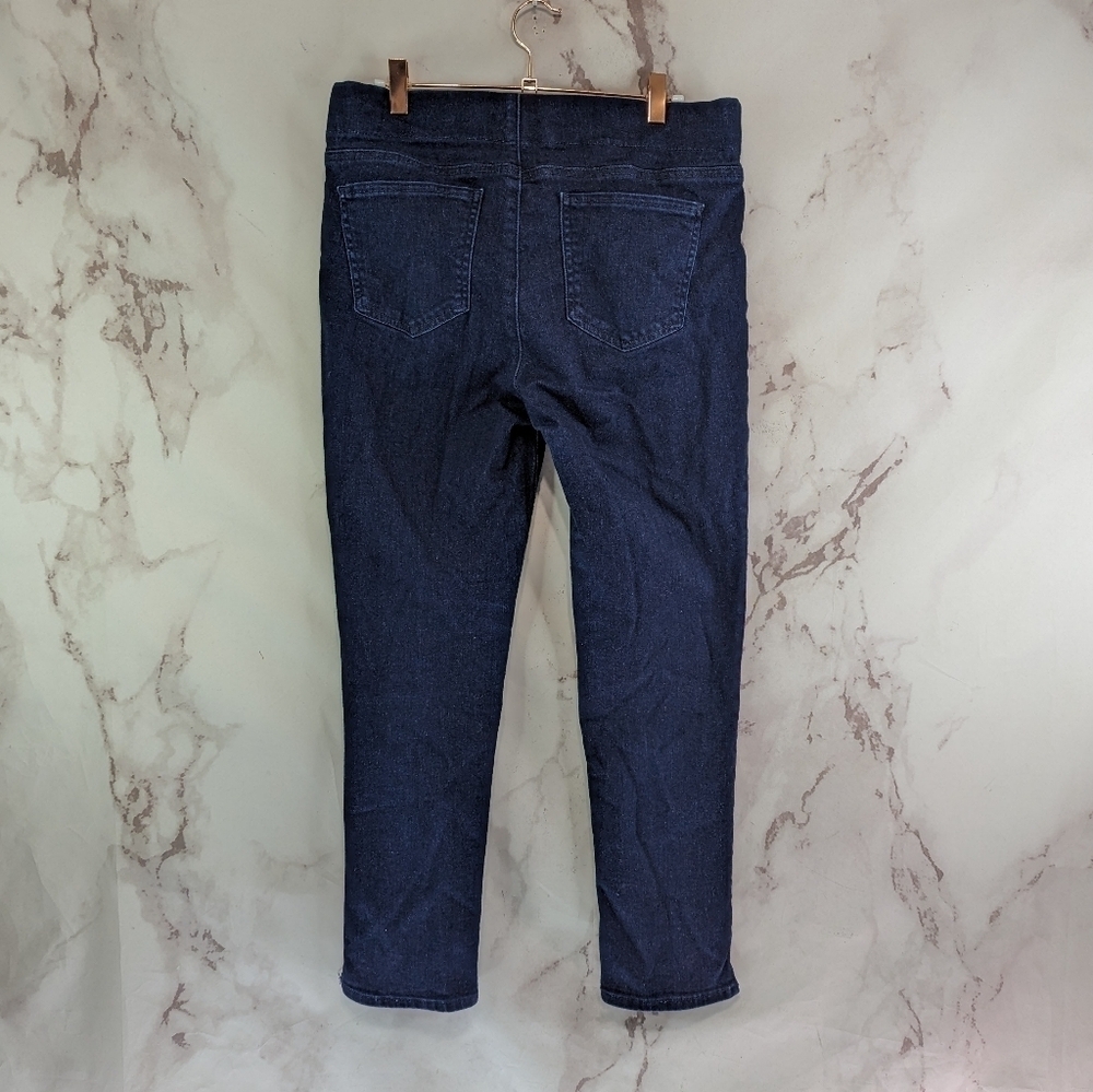 NYDJ Jegging Womens 10 Jean Denim Dark Wash Mid Rise Crop Slit Pull On Skinny